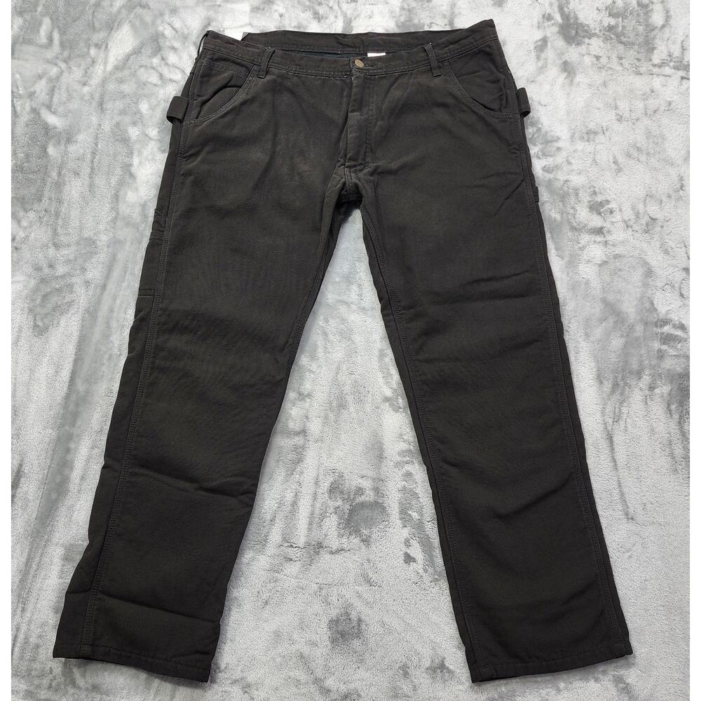 NEW Polar King Key Pants Mens‎ 40X32 Black Fleece Lined Canvas Carpenter Utility